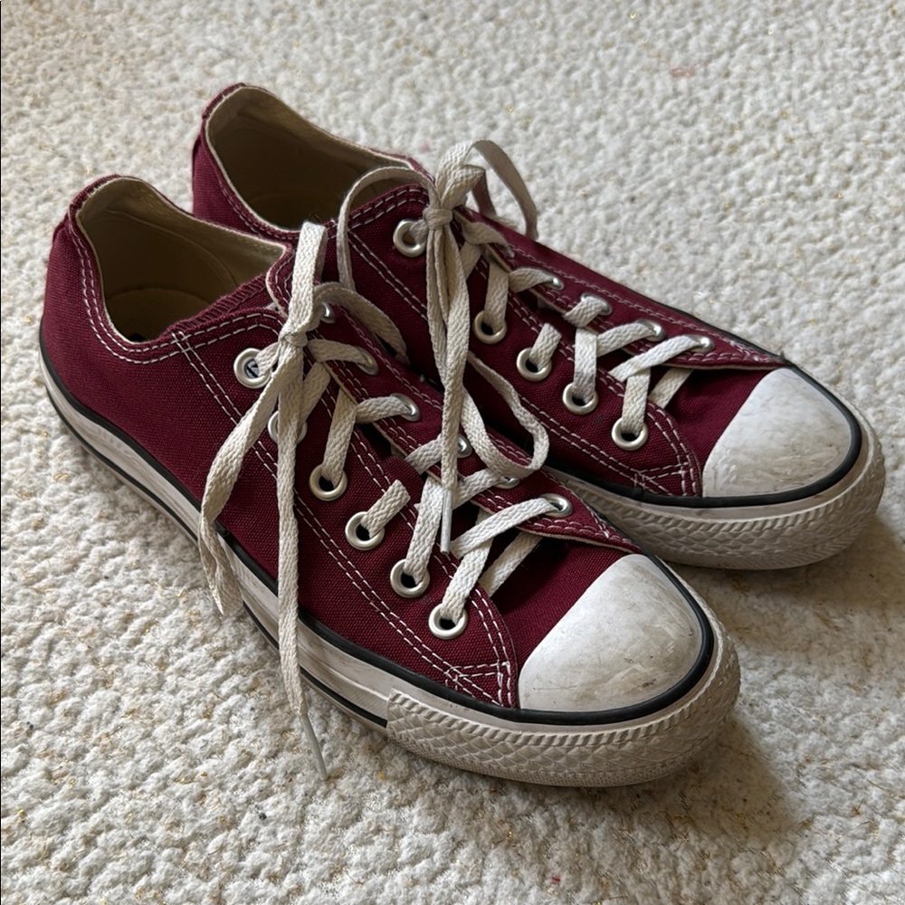 Converse Women's Red Canvas Sneakers